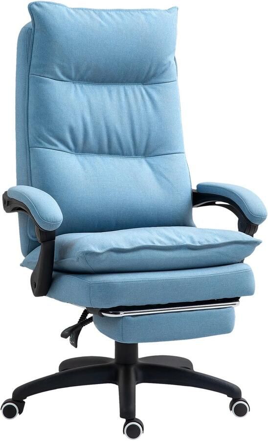 TRUUSK Ergonomische Bureaustoel Met Massagefunctie Lig- & Draaifunctie Verstelbare Hoogte Voetensteun Afstandsbediening