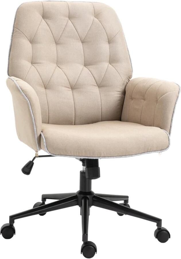 TRUUSK Ergonomische Bureaustoel Met Schommelfunctie In Hoogte Verstelbaar 360° Draaibare Wielen Comfortabel Schuim 66 x