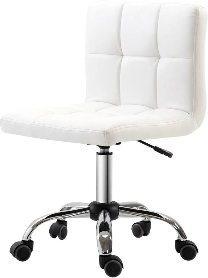 TRUUSK Ergonomische Bureaustoel Zonder Armleuningen In Hoogte Verstelbaar Draaistoel Voor Kantoor en Studeerkamer