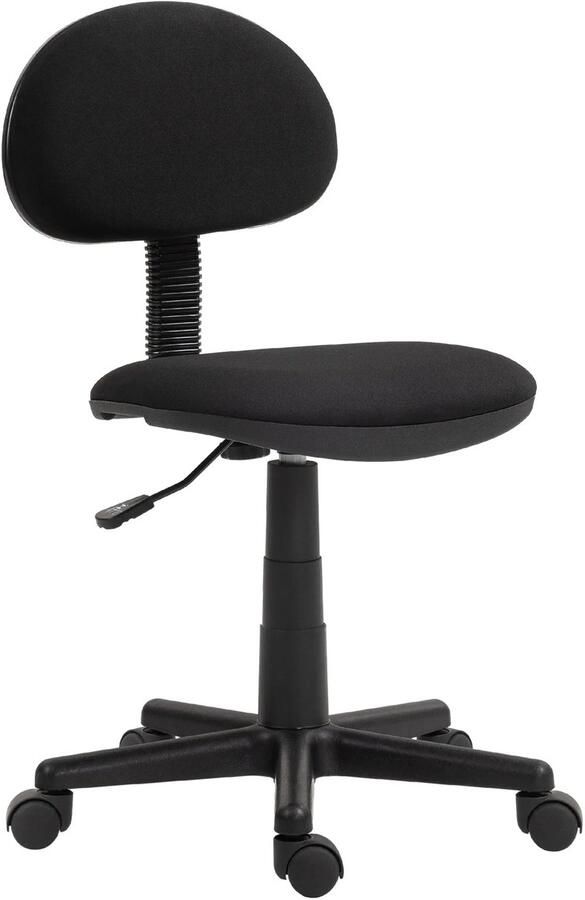 TRUUSK Ergonomische Draaibare Bureaustoel Hoogte Verstelbaar Elastische Stof Voor Studeerkamer Zwart