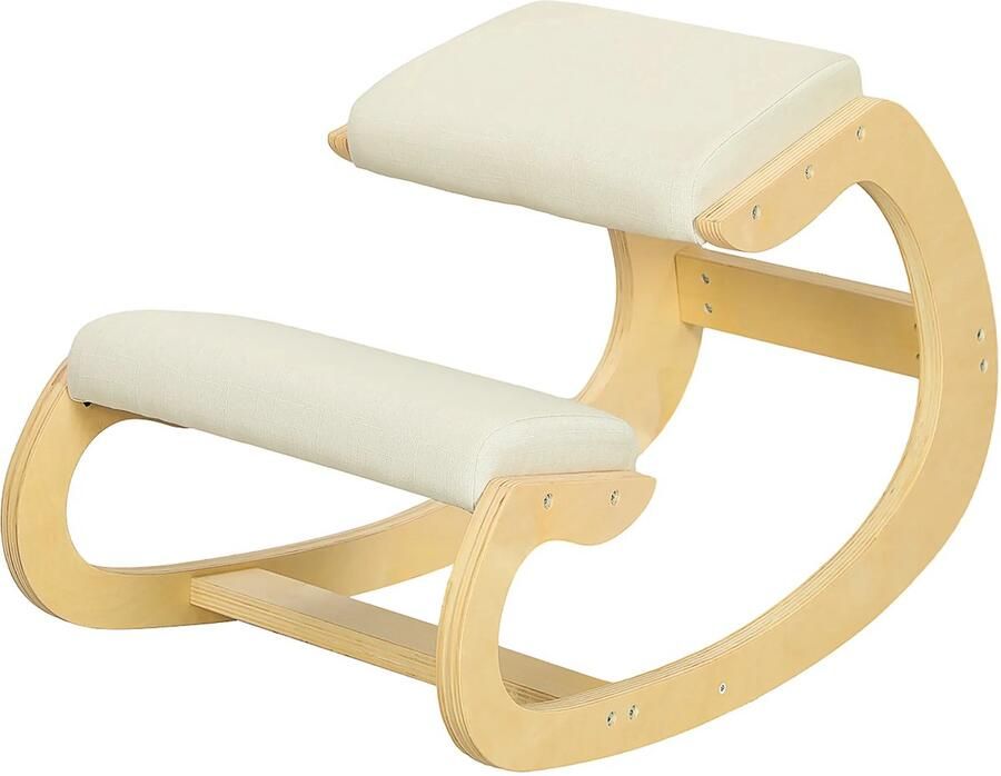 TRUUSK Ergonomische Knie-kruk voor Thuiskantoor Verbetering Lichaamshouding Schommelfunctie Crème