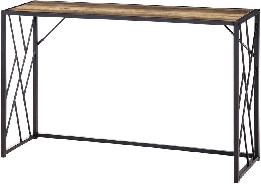 TRUUSK Industriële Console Tafel Gangtafel met Stalen Poten Decoratieve Bijzettafel voor Hal Staal 120 x 35 x 75 cm