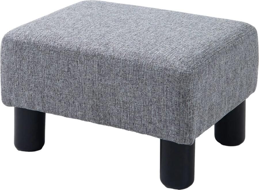 TRUUSK Kruk Met Stoffen Bekleding In Linnenlook Tot 100 Kg Lichtgrijs 40 X 30 X 24cm