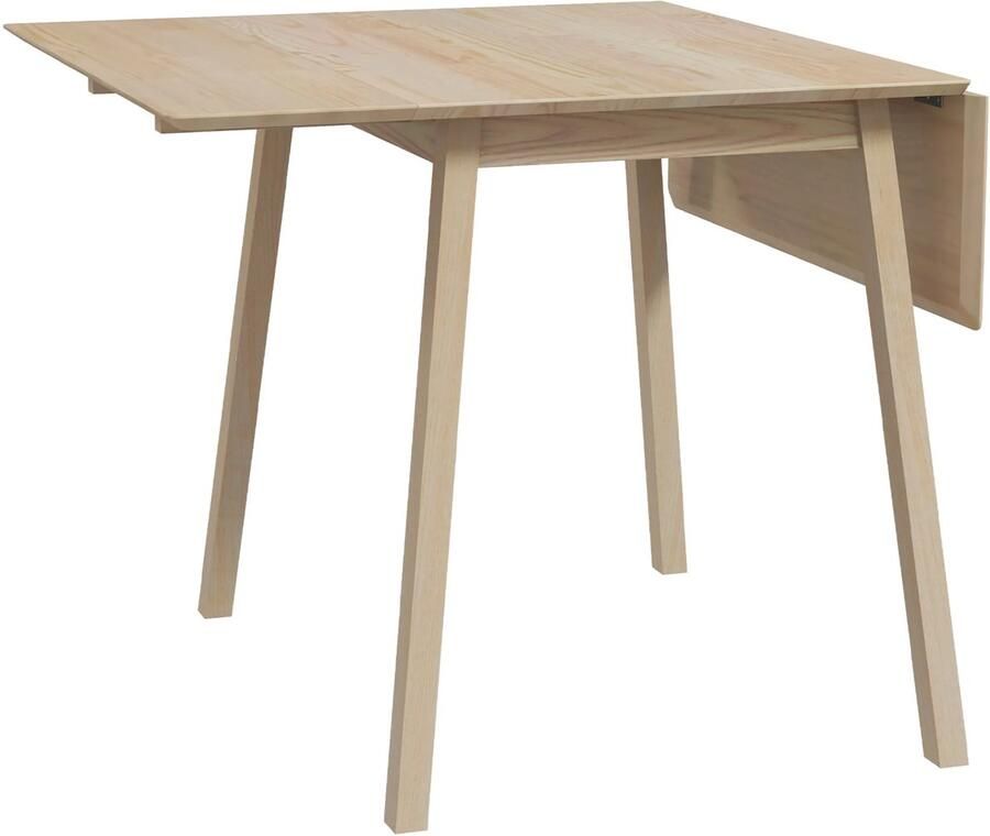 TRUUSK Opklapbare Houten Eettafel Voor 2-4 Personen 110 x 86 x 75 cm Ideaal voor Kleine Ruimtes Natuurlijke Look