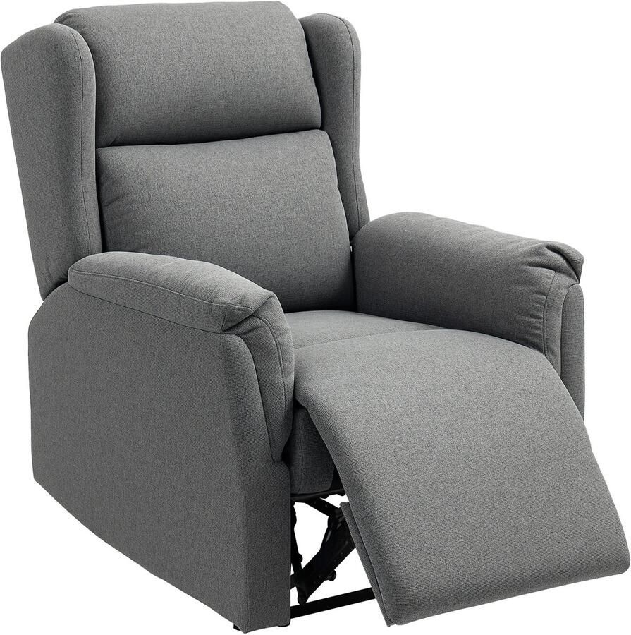TRUUSK Relaxstoel Met Ligfunctie TV-stoel Met Pocketvering Gepolsterde Ligstoel Tot 150 kg Voor Woonkamer en Slaapkamer