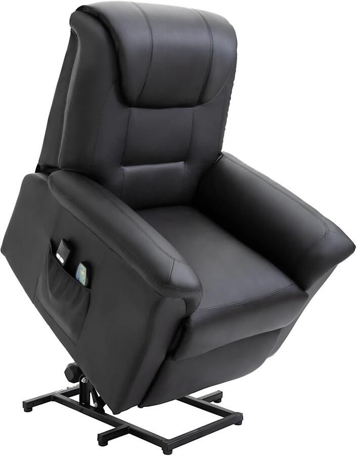 TRUUSK Relaxstoel Met Opsta-hulp Elektrische Massagestoel Met Verwarmingsfunctie Verstelbaar Televisiestoel Met