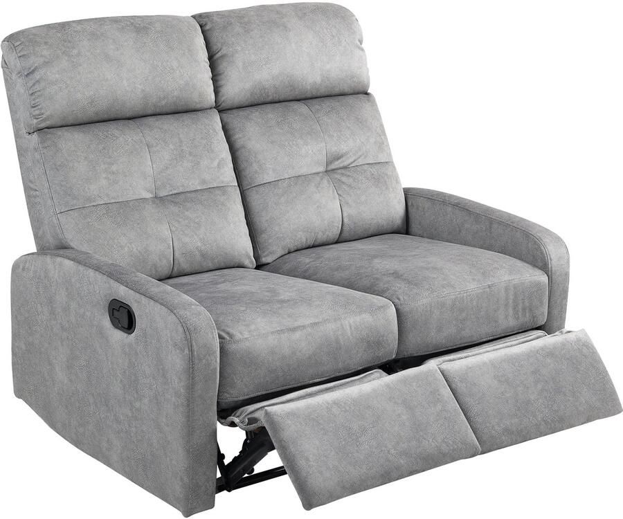 TRUUSK Relaxstoel TV-stoel Met Ligfunctie 2-zits Bank Met Pocketvering Tweezits Bioscoopstoel Met Voetensteun Voor