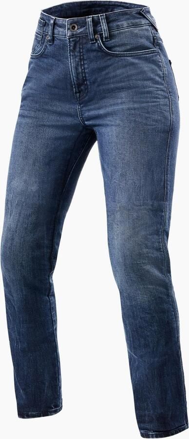 TRUUSK REV'IT! Jeans Victoria 2 Ladies SF Medium Blue Motorcycle Jeans Maat L32 W26 Broek