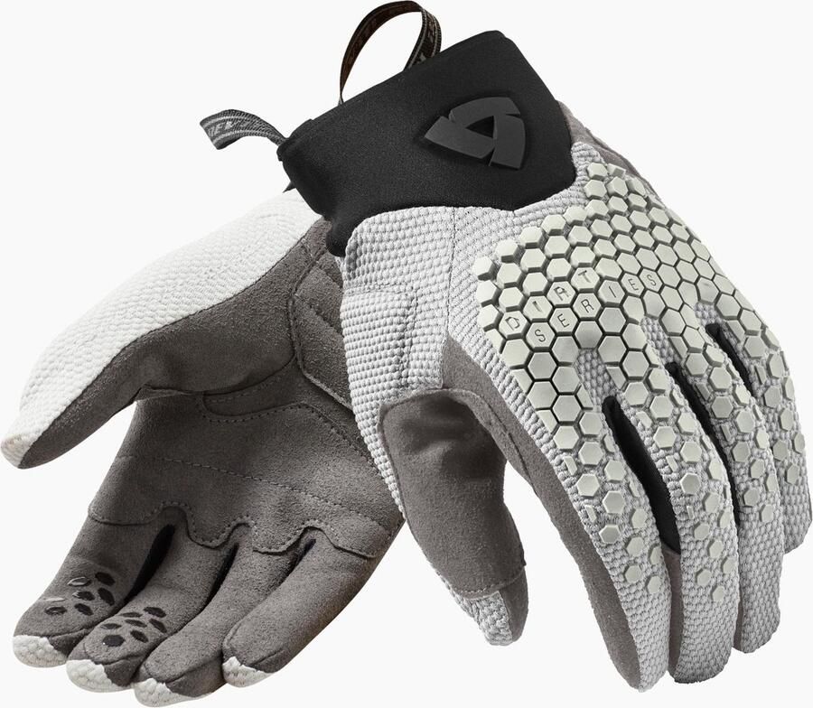 TRUUSK REV'IT! Massif Grey Motorcycle Gloves S Maat S Handschoen