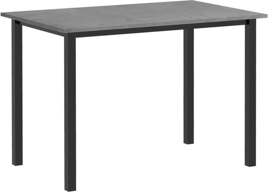 TRUUSK Uitschuifbare Eetkamertafel Keukentafel voor 6 Personen 160x70 cm Donkergrijs