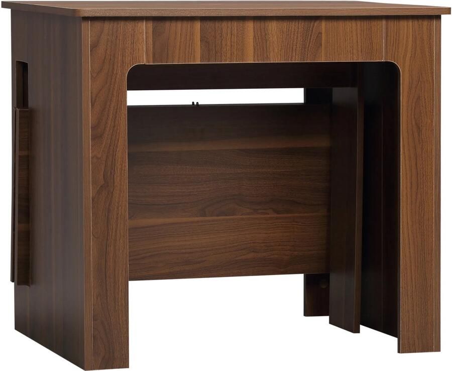 TRUUSK Uitschuifbare Eettafel Klapbaar en Modern Design Voor Woonkamer en Eetkamer Afmetingen 180 x 85 x 75 cm Bruin