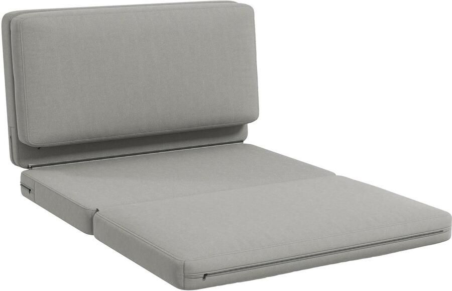 TRUUSK Vloersofa 3-in-1 Opvouwbaar Slaapbank Fluweelachtige Afwerking Tot 240 kg belastbaar Voor Slaapkamer en Woonkamer