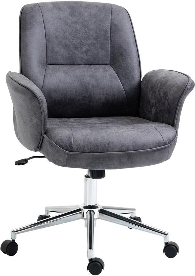 TRUUSK XXL Ergonomische Bureaustoel Met Kantelfunctie Hoogte Verstelbaar Tot 120kg Grijs