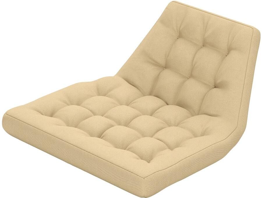 TRUUSK Zitkussen 120x100 cm Met Rugleuning 8 cm Dik Waterafstotend Voor Schommelstoelen en Hangmanden Beige