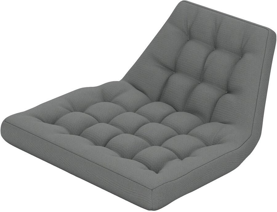 TRUUSK Zitkussen 120x100 cm met Rugleuning Waterafstotend Voor Schommelstoelen en Hangmanden Grijs