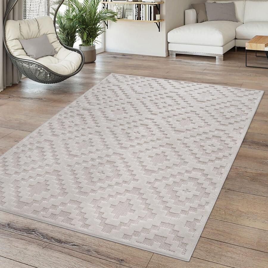 TT Home Binnen- en buitentapijt Eetkamer Weerbestendig Balkon Scandinavisch Etnisch Design Geometrisch