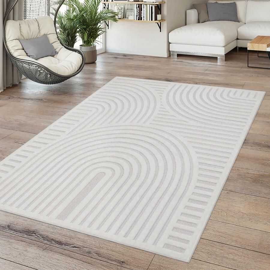 TT Home Binnen- en buitentapijt Weerbestendig Balkon Keuken Woonkamer Tapijt Geometrisch 3D