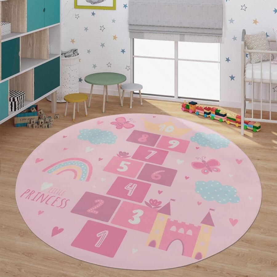 TT Home Kinderkamer tapijt kinderkamer tapijt antislip hart wolk vlinder