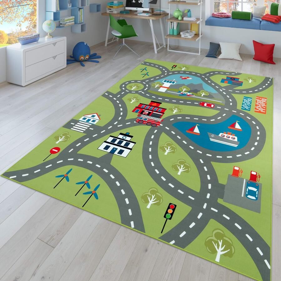 TT Home Kinderkamertapijt tapijt jongen meisje kinderkamertapijt baby antislip straat