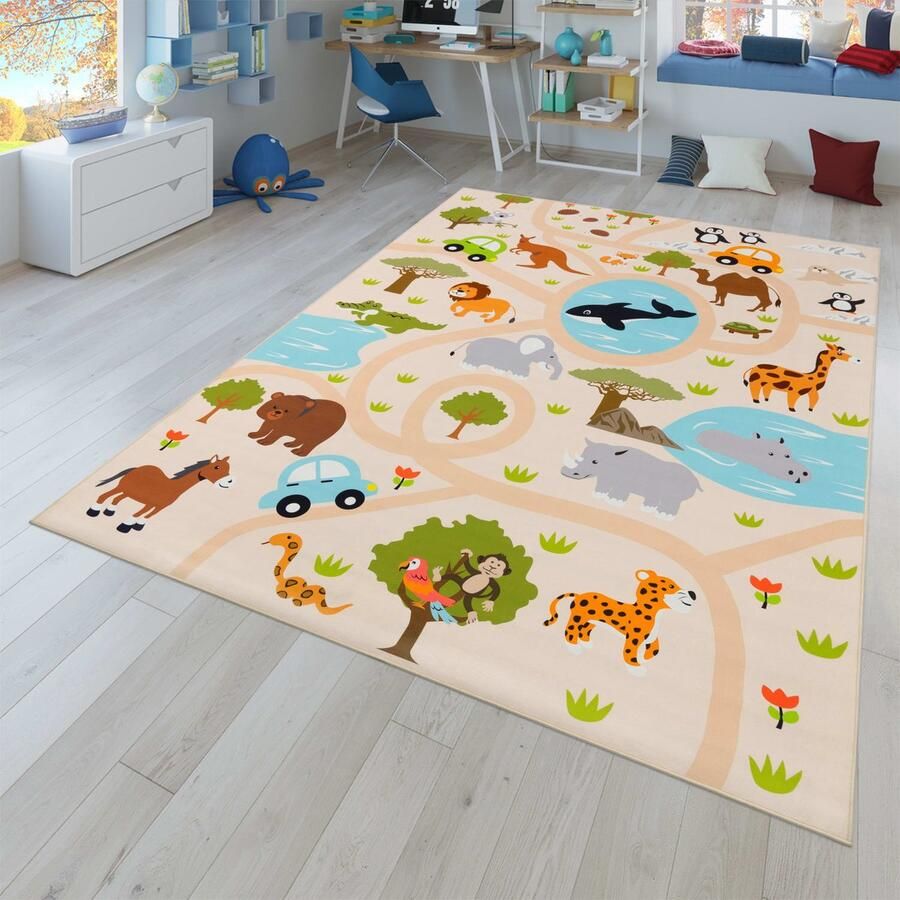 TT Home Kinderkamertapijt tapijt jongen meisje kinderkamertapijt baby antislip straat