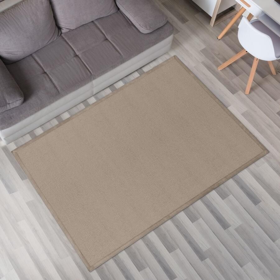 TT Home Kruipmat babykamer tapijt speelmat kinderen effen kleuren antislip pluizig 120 x 160 cm Rond 120 x 160 cm Rond beige - Foto 3