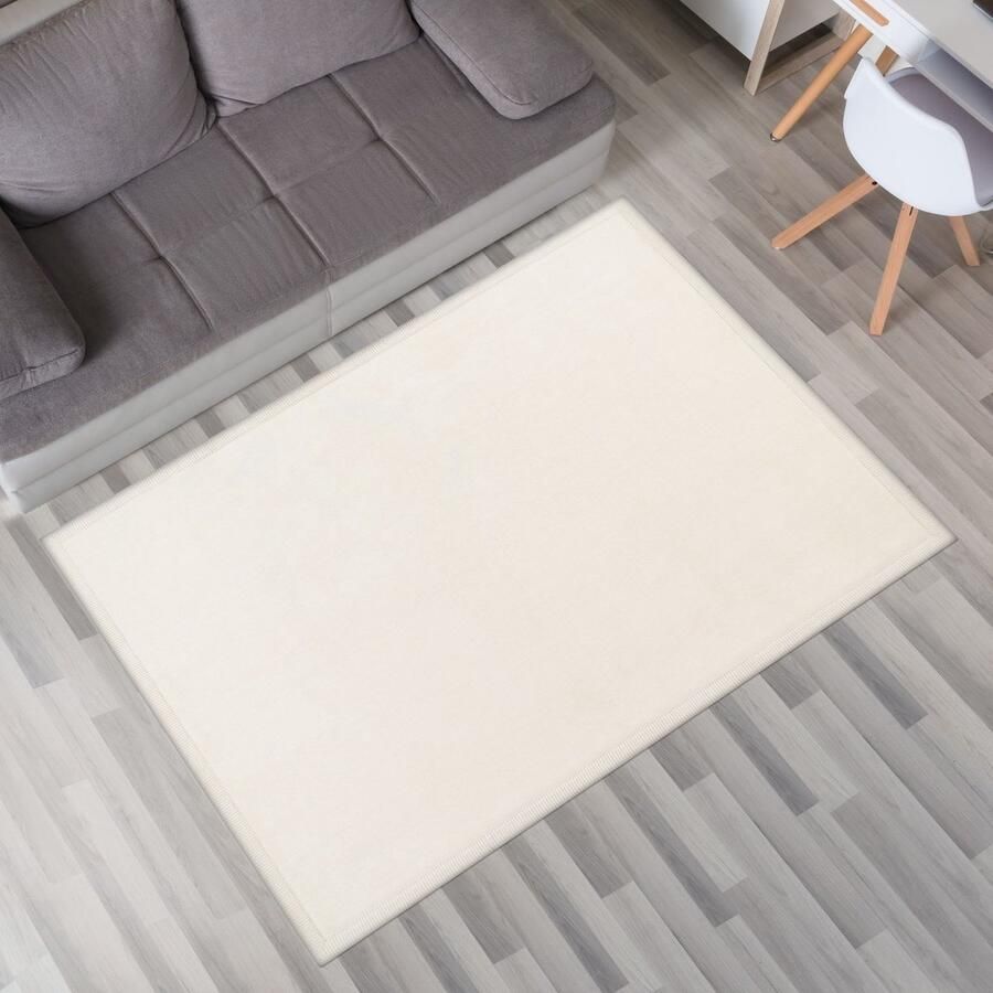 TT Home Kruipmat babykamer tapijt speelmat kinderen effen kleuren antislip pluizig 120 x 160 cm Rond 120 x 160 cm Rond beige - Foto 2