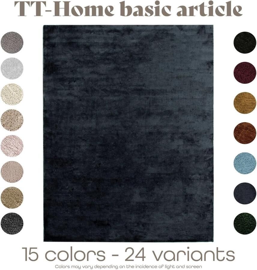 Vloerkleed Woonkamer Laagpolig Eenkleurig Modern Design Wasbaar Geel Gold Blauw Marine Maat:60x100 cm