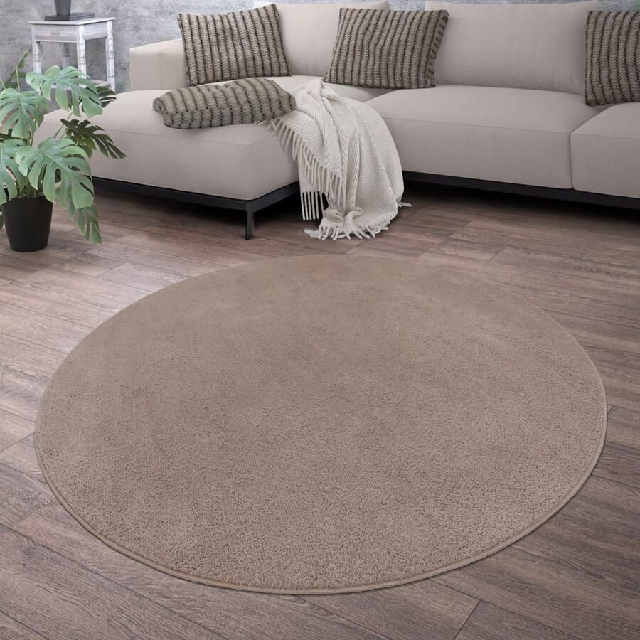 Vloerkleed Woonkamer Laagpolig Eenkleurig Modern Design Wasbaar Geel Gold Crème Maat:60x100 cm - Foto 4