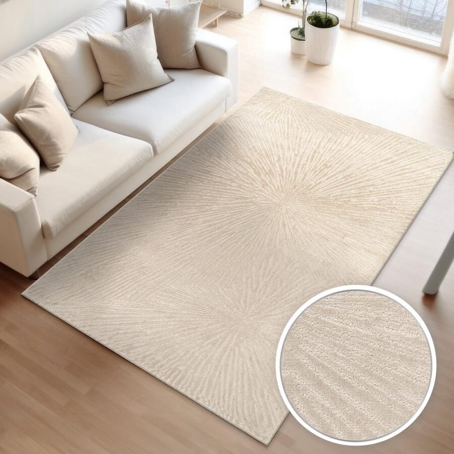 TT Home Woonkamertapijt eetkamer kortpolig boho-design Scandinavische abstracte look