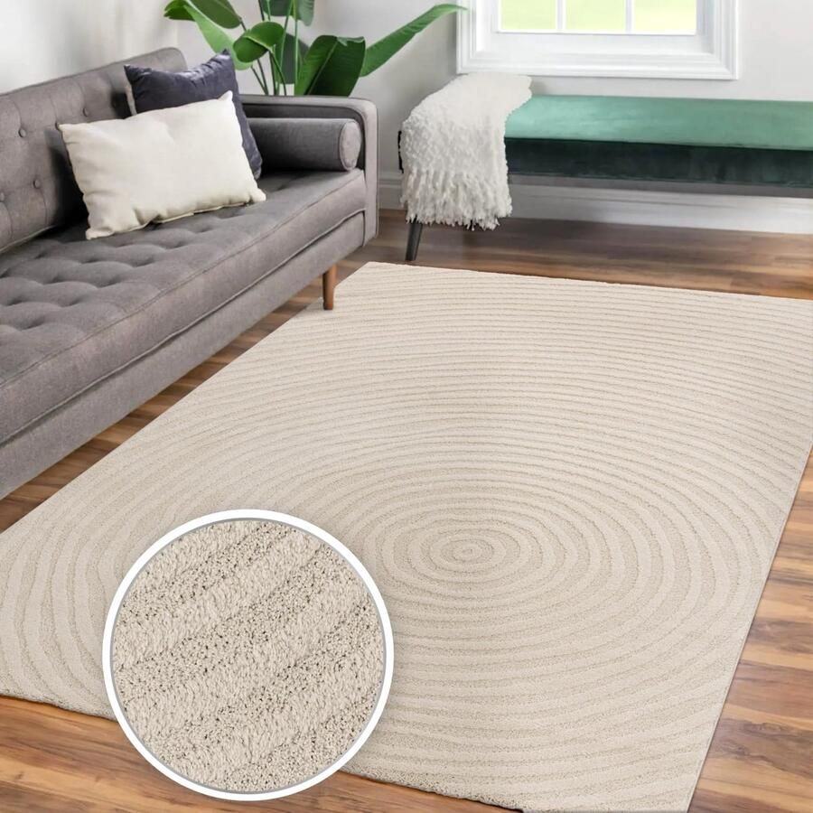 TT Home Woonkamertapijt eetkamer kortpolig Japandi Scandinavisch Boho boog zacht 3D