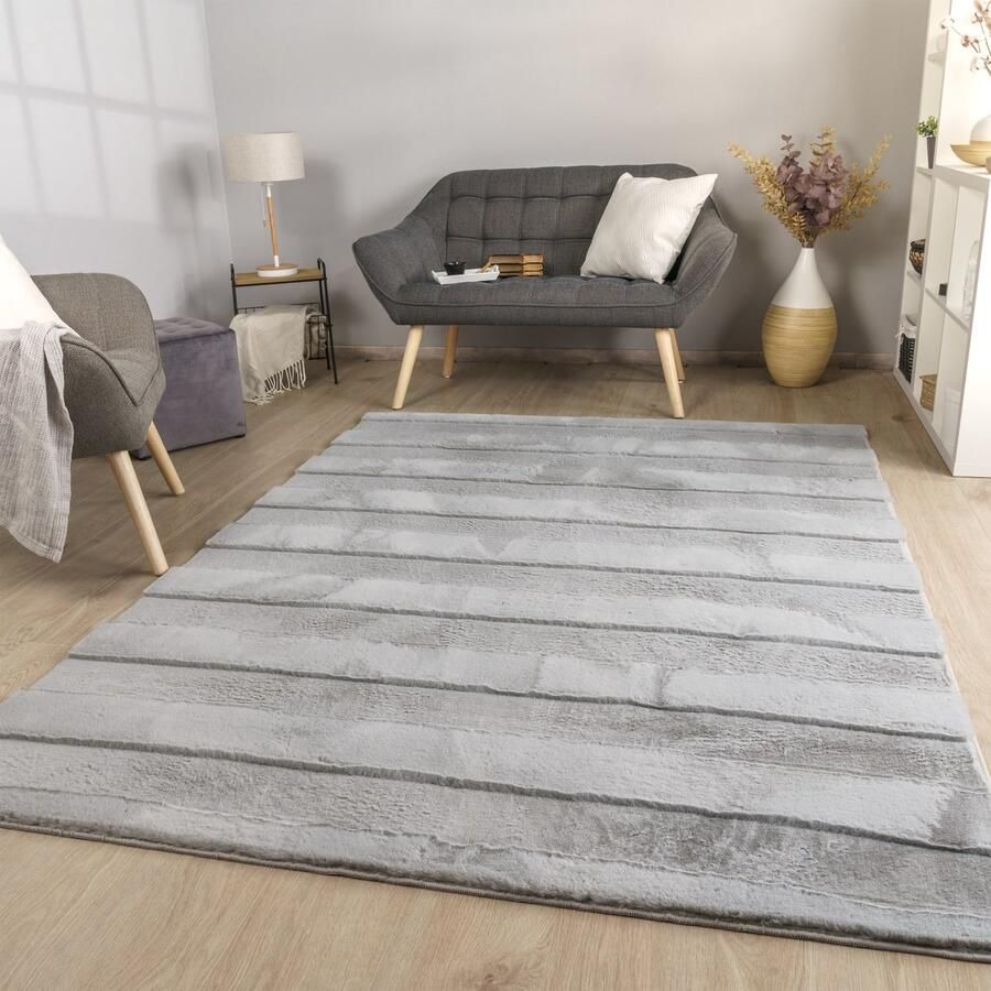 TT Home Woonkamertapijt eetkamer lange pool strepen design boho scandi look effen