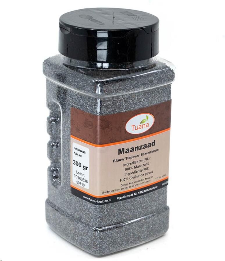 TUANA KRUIDEN Maanzaad (blauw) Strooibus 170 Gram Tuanashop MP-M-0001