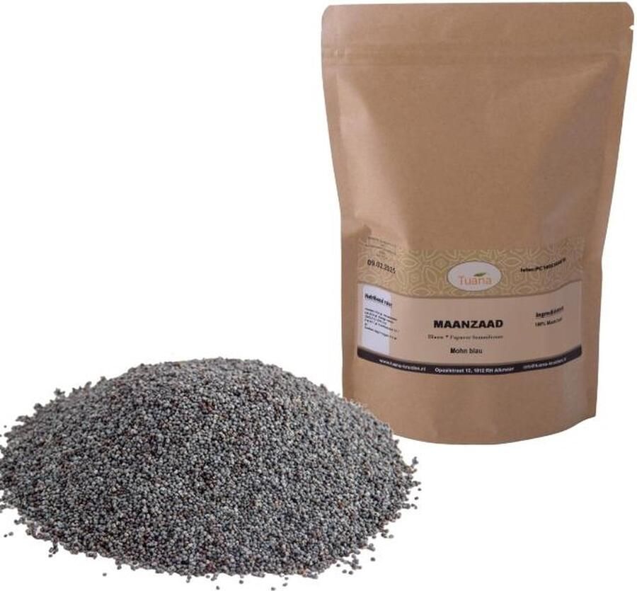 TUANA KRUIDEN Maanzaad (blauw) Zak 1000 Gram Tuanashop KZ0171
