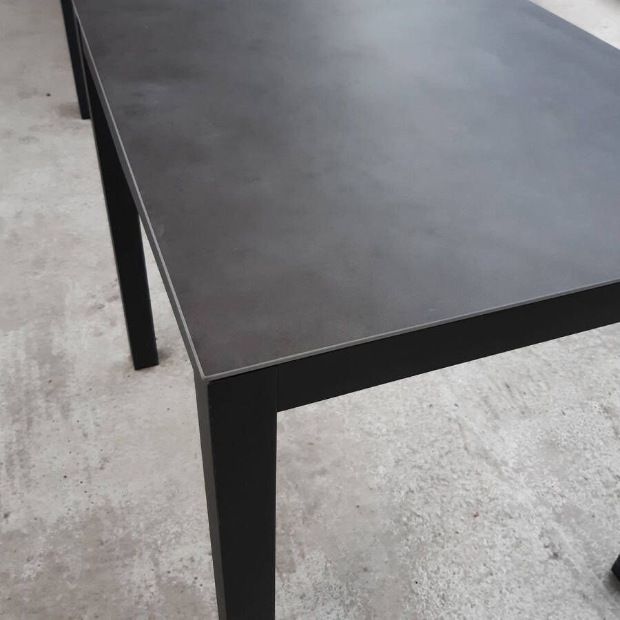 Tuinbeleving Tuintafel keramisch blad antraciet 90x90cm - Foto 1