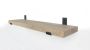 Tuinexpress.nl Eiken wandplank 120 x 20 cm 40mm inclusief industriele plankdragers Plankjes aan muur Wandplank industrieel Fotoplank - Thumbnail 2