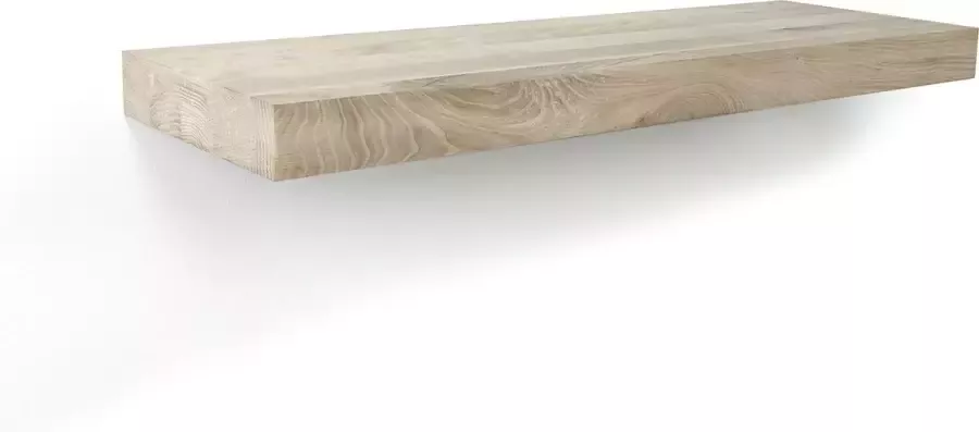 Tuinexpress.nl Zwevende wandplank 100 x 20 cm eiken recht Wandplank hout Fotoplank Boomstam plank Muurplank zwevend