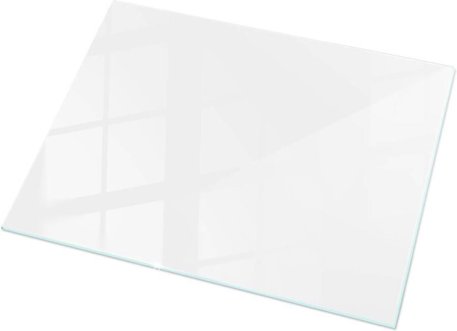TULUP Tafelblad Glas Kleur Wit Glad Glazen Tafelblad 120 cm x 80 cm Wit Glazen Plaat Rechthoekig Tafelblad Glas Gehard Glazen Tafelblad Voor de Eettafel in de Eetkamer Veiligheidsglas