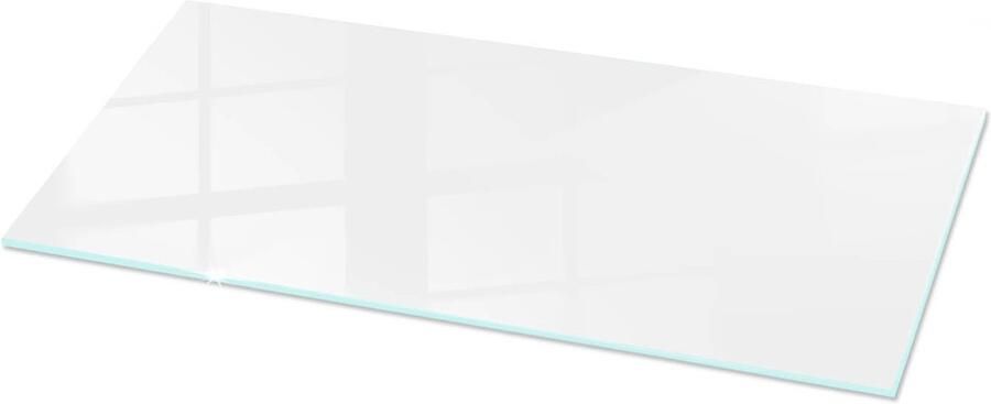 TULUP Tafelblad Glas Kleur Wit Glad Glazen Tafelblad 125 cm x 50 cm Wit Glazen Plaat Rechthoekig Tafelblad Glas Glazen Tafelblad voor de Woonkamer Veiligheidsglas