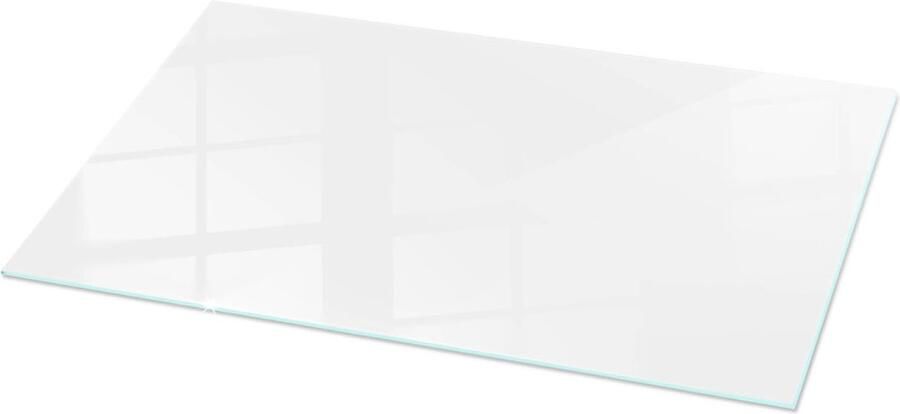 TULUP Tafelblad Glas Kleur Wit Glad Glazen Tafelblad 120 cm x 60 cm Wit Glazen Plaat Rechthoekig Tafelblad Glas Glazen Tafelblad Geschikt voor de Keukentafel Veiligheidsglas