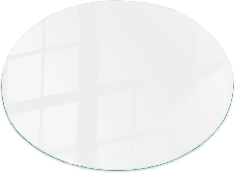 TULUP Tafelblad Glas Kleur Wit Glad Glazen Tafelblad 100 cm Wit Glazen Plaat Rond Tafelblad Glas Gehard Glazen Tafelblad Voor de Eettafel in de Eetkamer Veiligheidsglas
