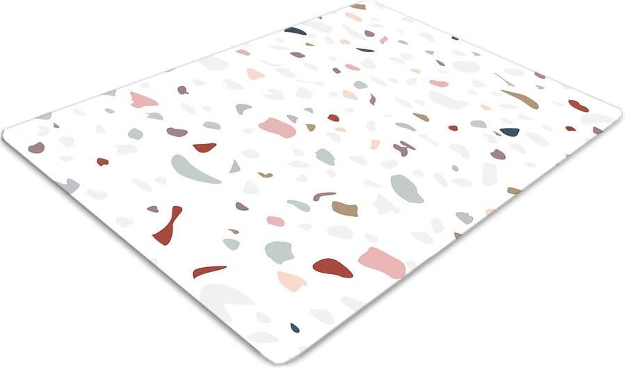 TULUP Vloerbeschermer Gekleurde Vlekken Bureaustoel Vloerbeschermer 140 x 100 cm Rood Vloerbeschermer Tapijt Mótif Bureaustoelmat Vloerbeschermer Harde Vloer Stoel Mat Werkplekdecoraties