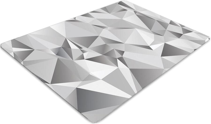 TULUP Vloerbeschermer Grijze 3D-Kubussen Bureaustoel Vloerbeschermer 100 x 70 cm Grijs Vloerbeschermer Tapijt Bureau Stoel Mat Vloerbeschermer Groot Stoel Mat Werkplekdecoraties