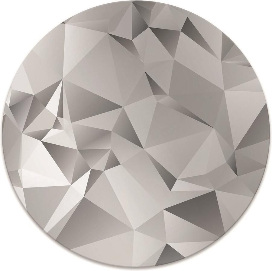 TULUP Vloerbeschermer Grijze 3D-Kubussen Vloerbeschermer Bureaustoel Tapijt 100 cm Wit Vloerbeschermer Vinyl Vloerbeschermer Bureaustoelmat Vloerbeschermer Vinyl Computer Stoel Mat Kantoordecoraties