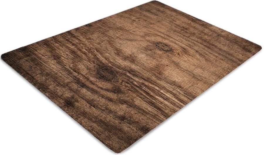 TULUP Vloerbeschermer Hout Vloerbeschermer Vinyl 120 x 90 cm Bruin Vloerbeschermer Pvc Bureaustoel Vloerbeschermer Groot Stoel Mat Werkplekdecoraties