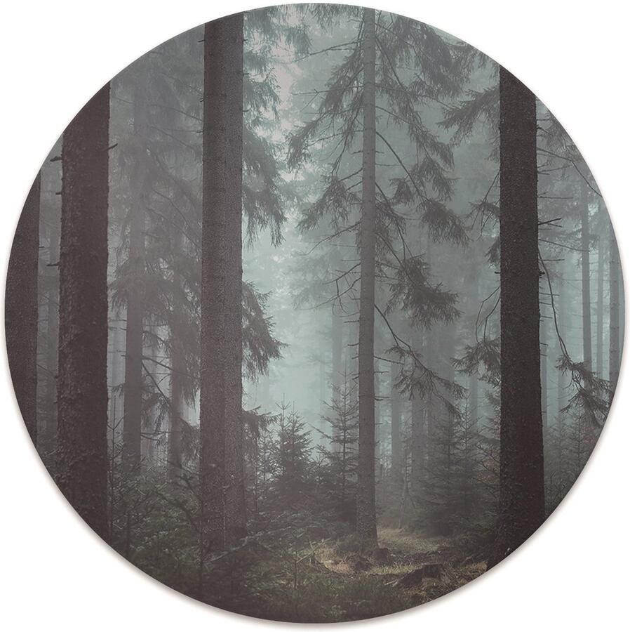 TULUP Vloerbeschermer Mistig Bos Motif Vloerbeschermer 100 cm Blauw Vloerbeschermer Bureaustoelmat Bureau Stoel Mat Motif Vloerbeschermer Stoel Mat Werkplekdecoraties