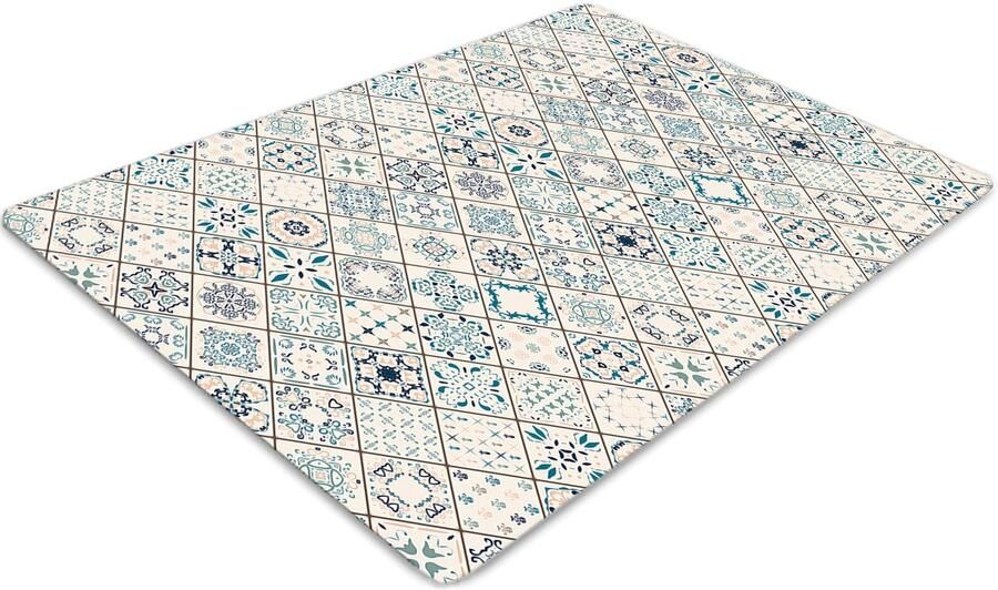 TULUP Vloerbeschermer Samenstelling Van Tegels Vloerbeschermer Bureaustoel 120 x 90 cm Groente Bureaustoel Vloerbeschermer Bureaustoel Tapijt Vloerbeschermer Vinyl Computer Stoel Mat Kantoordecoraties