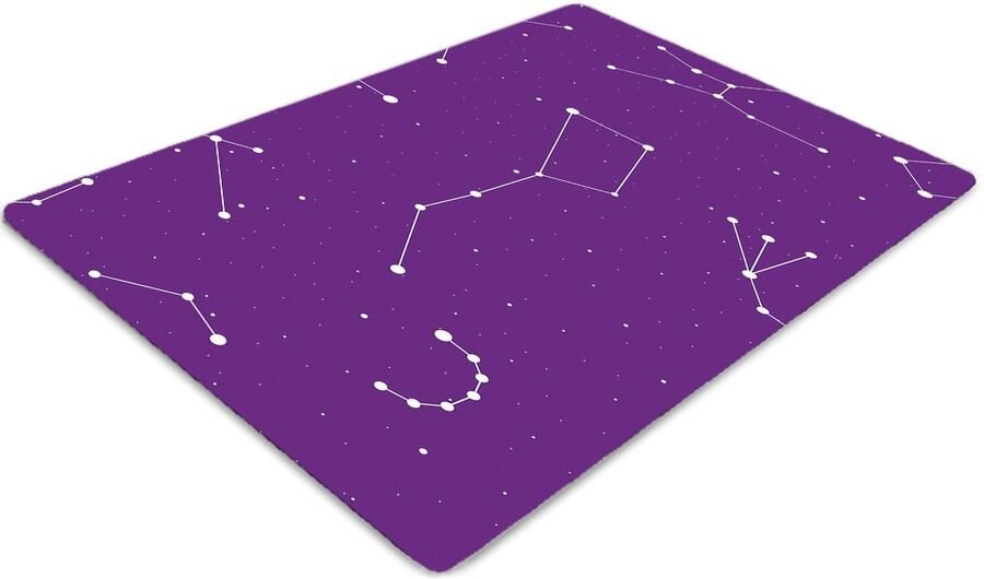 TULUP Vloerbeschermer Sterrenhemel Vloerbeschermer Harde Vloer 120 x 90 cm Paars Computer Stoel Mat Bureau Stoel Mat Pvc Vloerbeschermer Computer Stoel Mat Kantoordecoraties