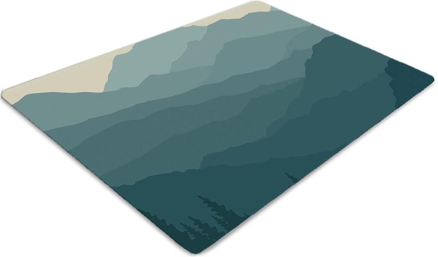 TULUP Vloerbeschermer Woud Vloerbeschermer Tapijt 120 x 90 cm Blauw Stoel Mat Vloerbeschermer Bureaustoel Tapijt Motif Vloerbeschermer Computer Stoel Mat Kantoordecoraties