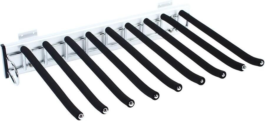 Tumex Uittrekbaar Broekrek Kast Broekhouder Broekerhanger Optimaal Ruimtegebruik 9 Antislip Hengels Makkelijk Te Monteren