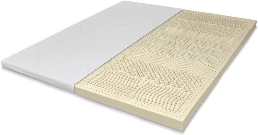 Tuur Original Topper 90x210 100% Na latex Matras Topper Eenpersoons Topmatras Matrastopper Toppermatras 7 Ergonomische Comfortzones 8 cm Hoog 1 topper: 2 zijdes - Foto 2